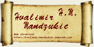 Hvalimir Mandžukić vizit kartica